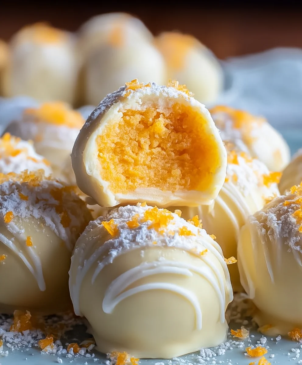 White Chocolate Orange Truffles-Creamsicle Bliss