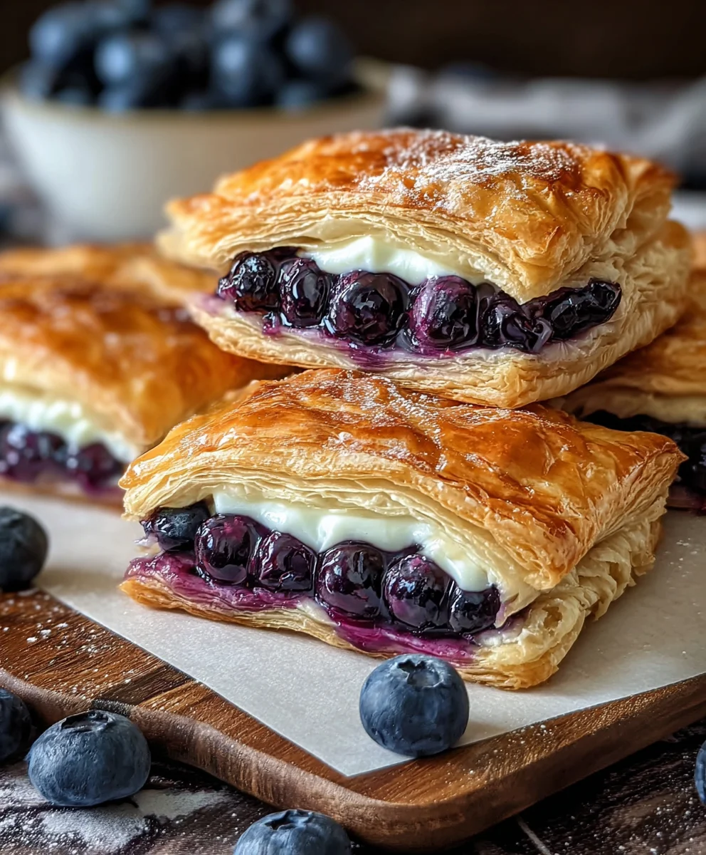 Blueberry Cream Cheese Puff Pastry Delight