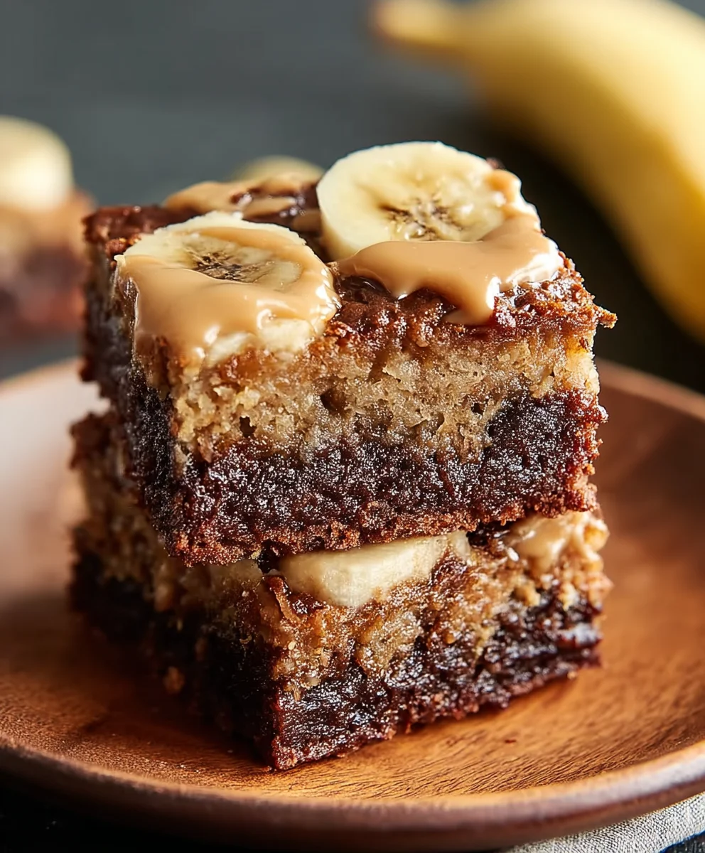 Homemade Banana Bread Brownies-Easy Recipe