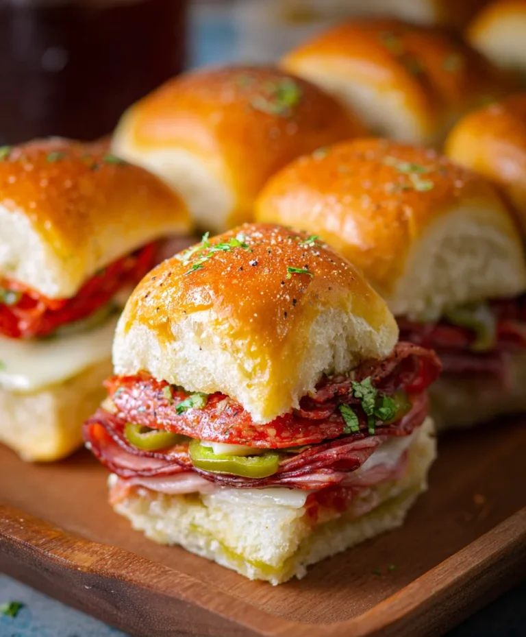 Hot Beef Sub Sliders-Easy Party Appetizer
