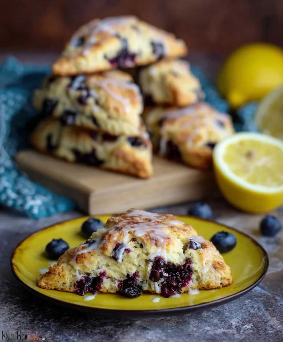 Sourdough Discard Blueberry Lemon Scones - Easy Recipe