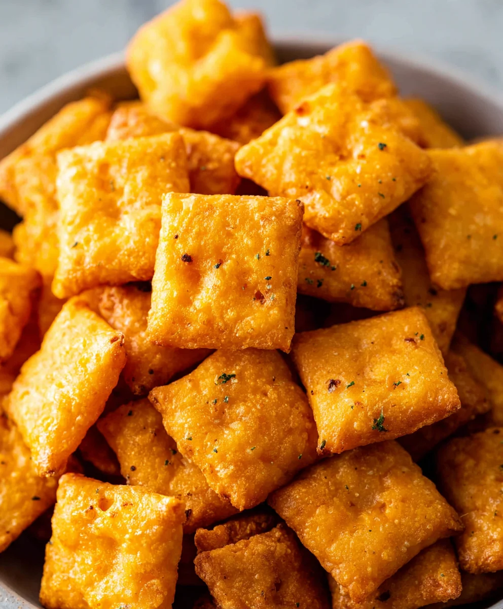 Homemade Cheez Its - Best Crispy Snack Recipe