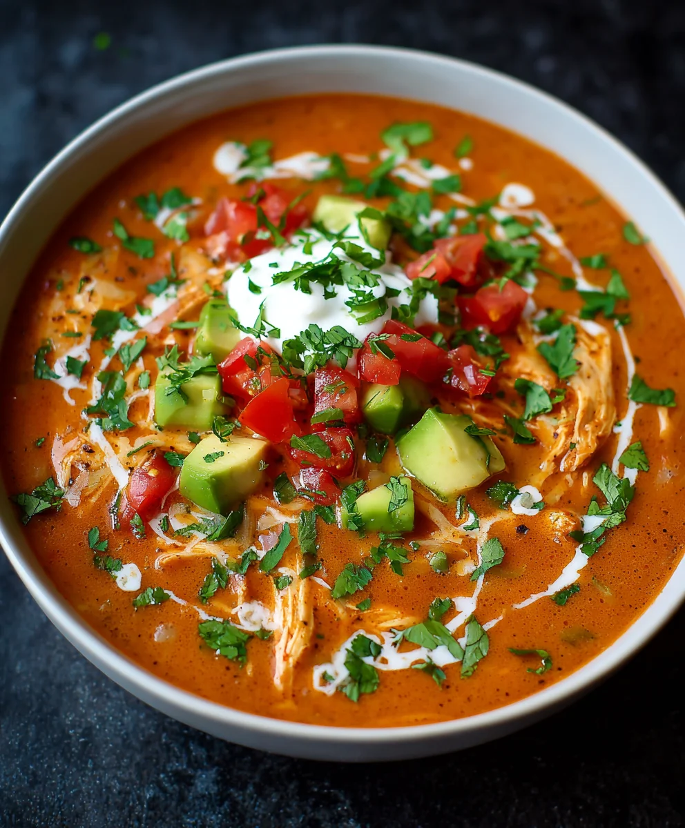Easy Creamy Chicken Enchilada Soup Recipe