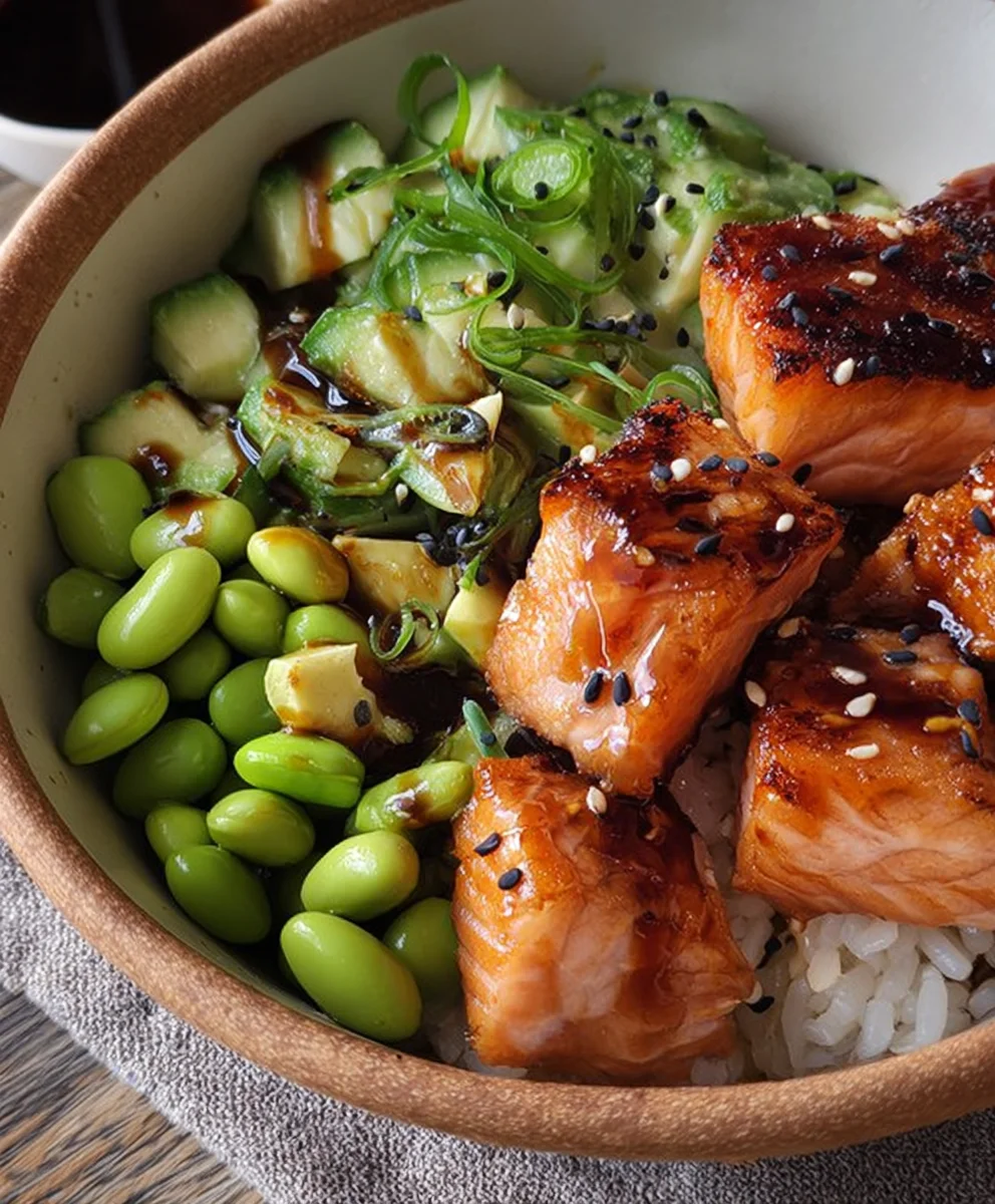 Gluten-Free Teriyaki Salmon Sushi Bowl Recipe