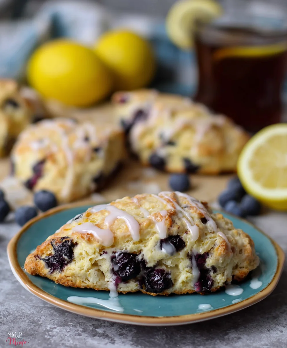 Sourdough Discard Blueberry Lemon Scones - Easy Recipe