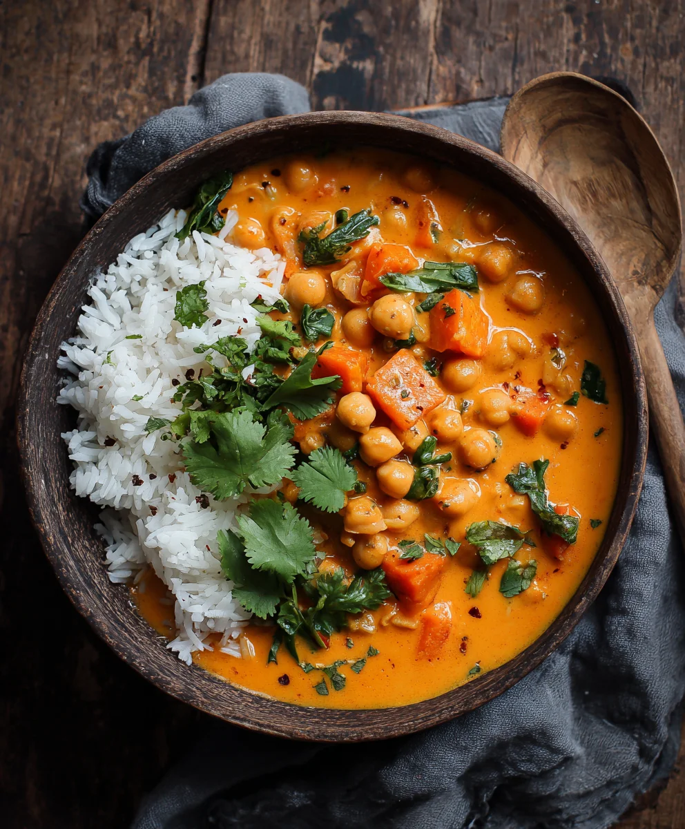 Sweet Potato Chickpea Curry - Easy Vegan Comfort Food