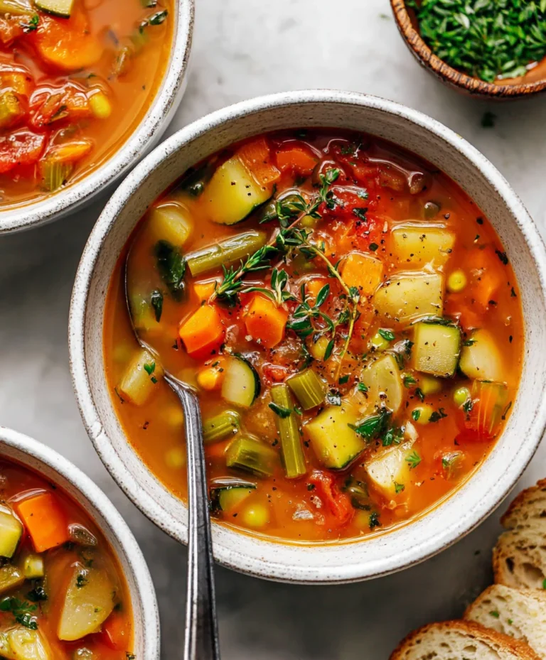 Easy Vegetable Soup Recipe-Hearty & Healthy Meal