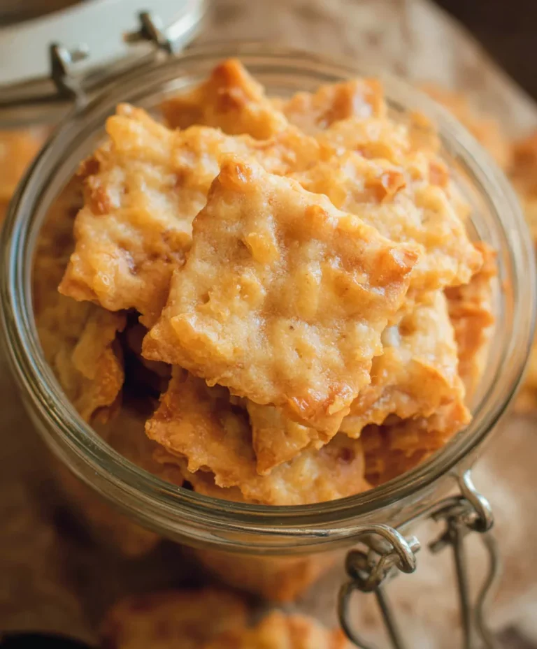 Sourdough Cheddar Crackers-Crispy Cheesy Homemade Delights