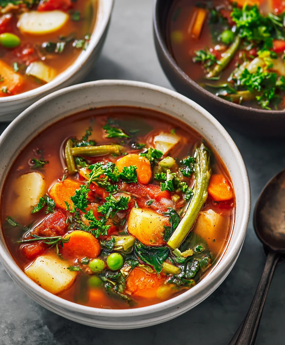 Easy Vegetable Soup Recipe-Hearty & Healthy Meal