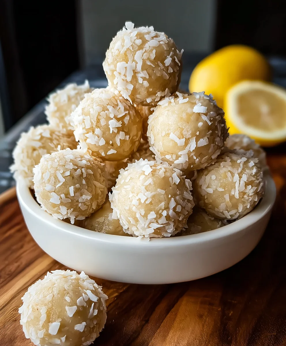 Lemon Coconut Protein Balls-Easy Healthy Snack