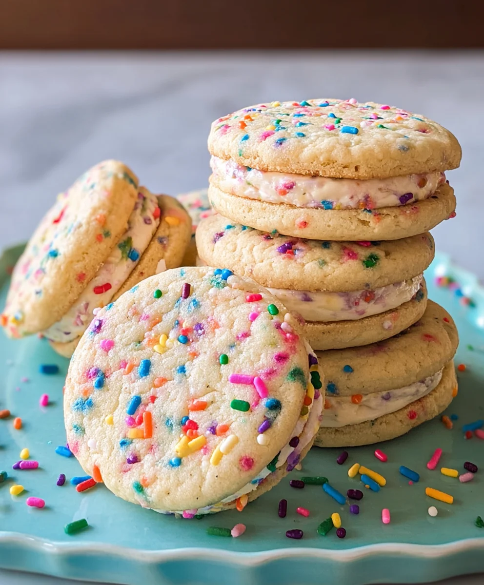 Funfetti Sandwich Cookies-Easy & Delicious Treat