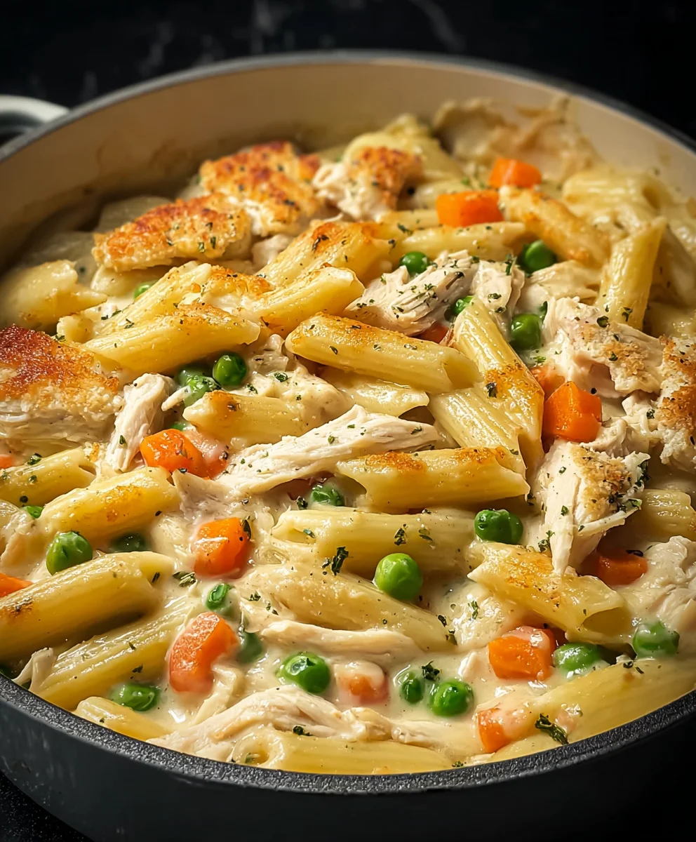 Creamy Chicken Pot Pie Pasta Recipe