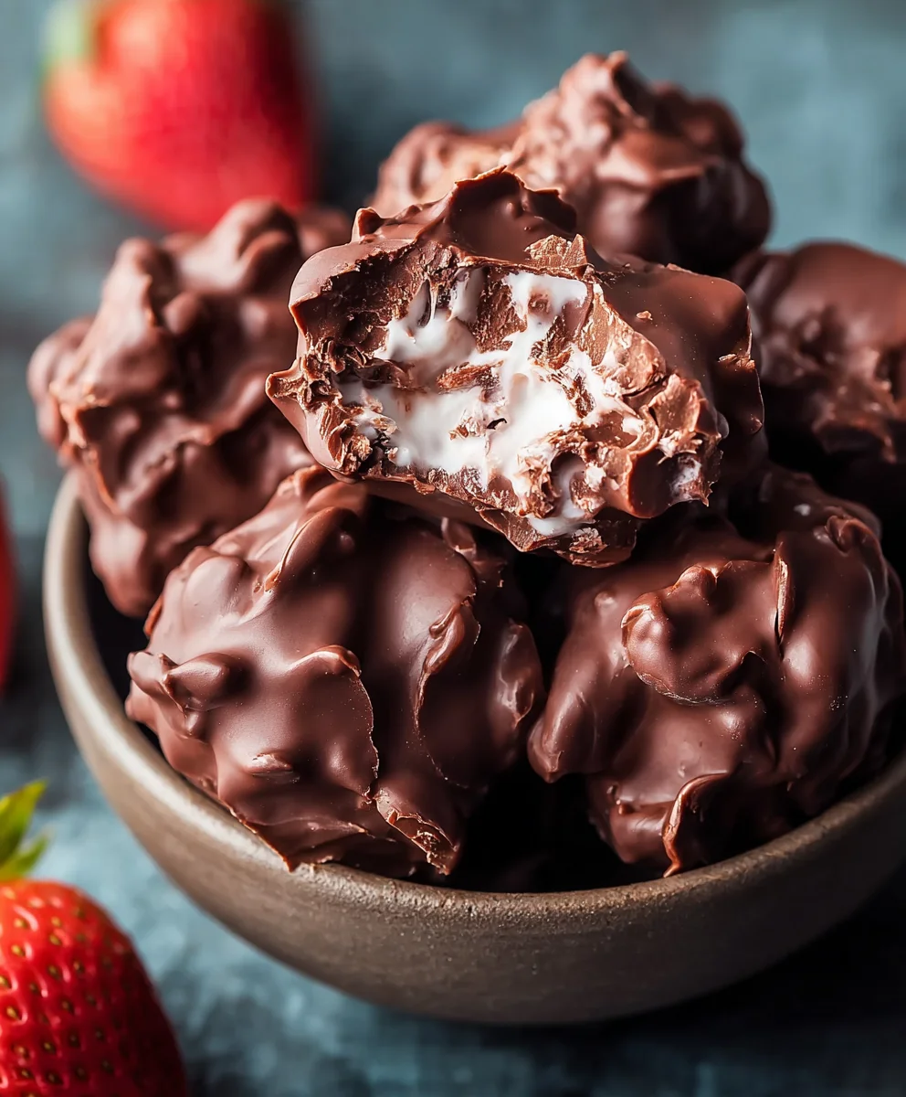 Frozen Chocolate Yogurt Clusters-Easy Healthy Treat