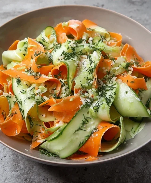 Carrot and Cucumber Ribbon Salad