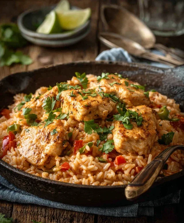 High Protein Creamy Cajun Chicken Rice