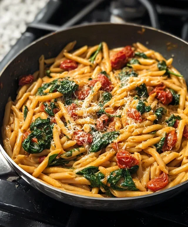 One-Pot Spinach Tomato Pasta