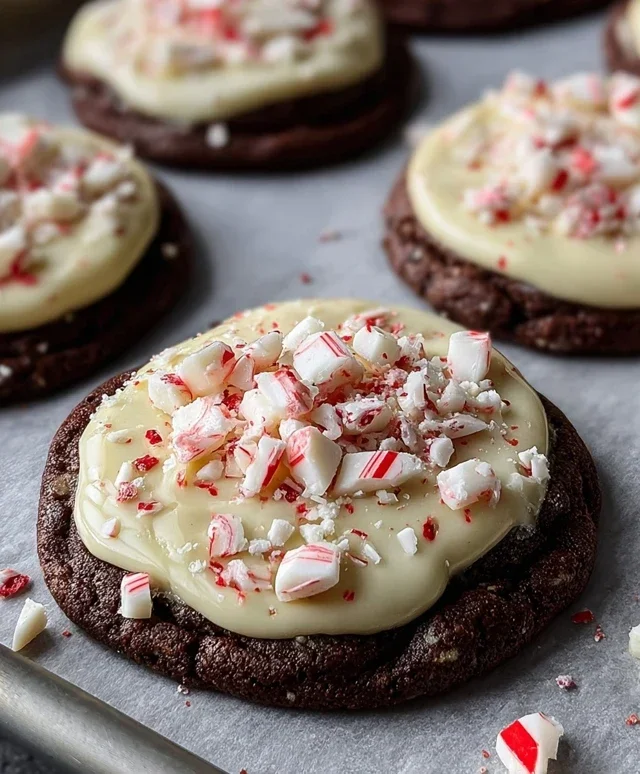 White Chocolate Peppermint Bark Cookies