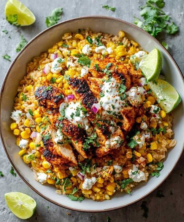 Street Corn Chicken Rice Bowl Recipe