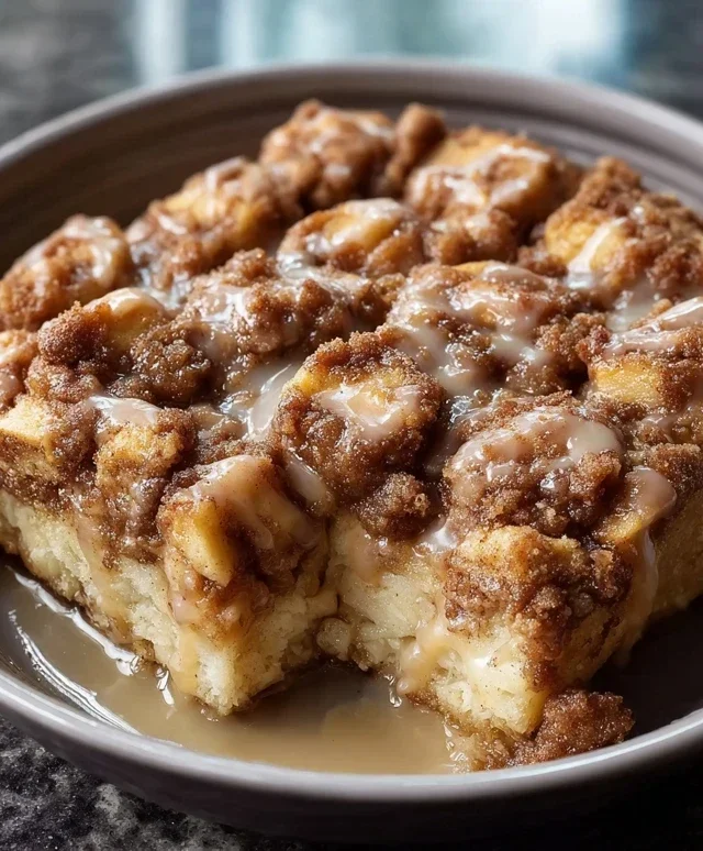 Apple Crisp Cinnamon Roll Casserole