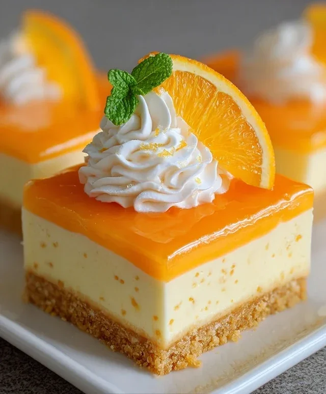 Orange Creamsicle Cheesecake Bars