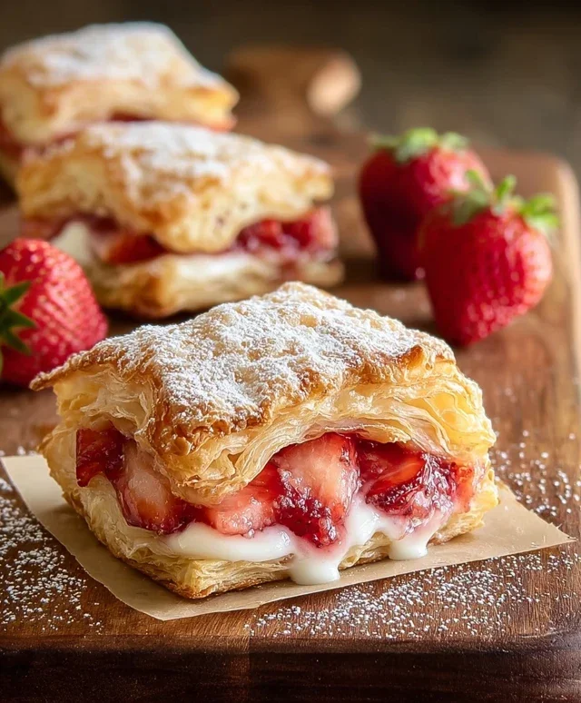 Strawberry Flaky Puffs