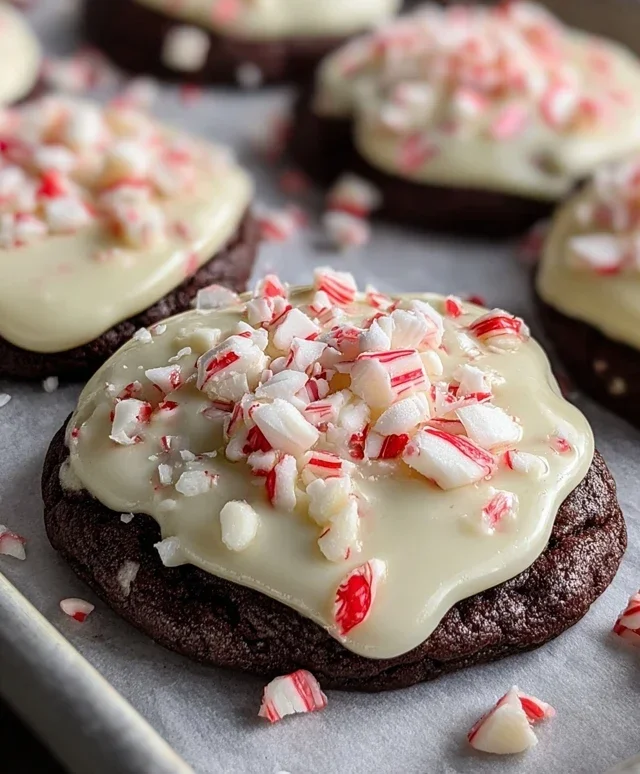 White Chocolate Peppermint Bark Cookies