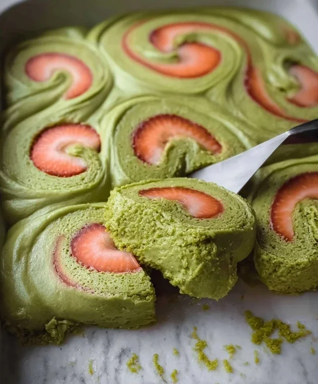 Strawberry Matcha Latte Rolls