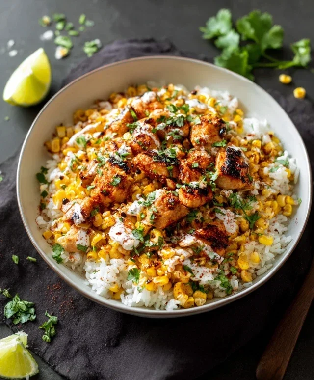 Street Corn Chicken Rice Bowl Recipe