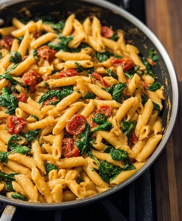 One-Pot Spinach Tomato Pasta