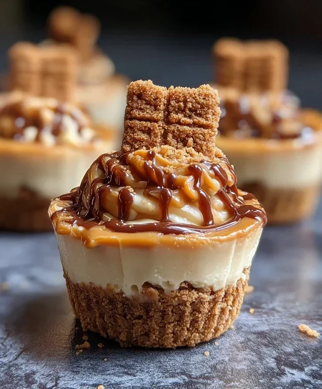 Mini Cookie Butter Cheesecake Cups
