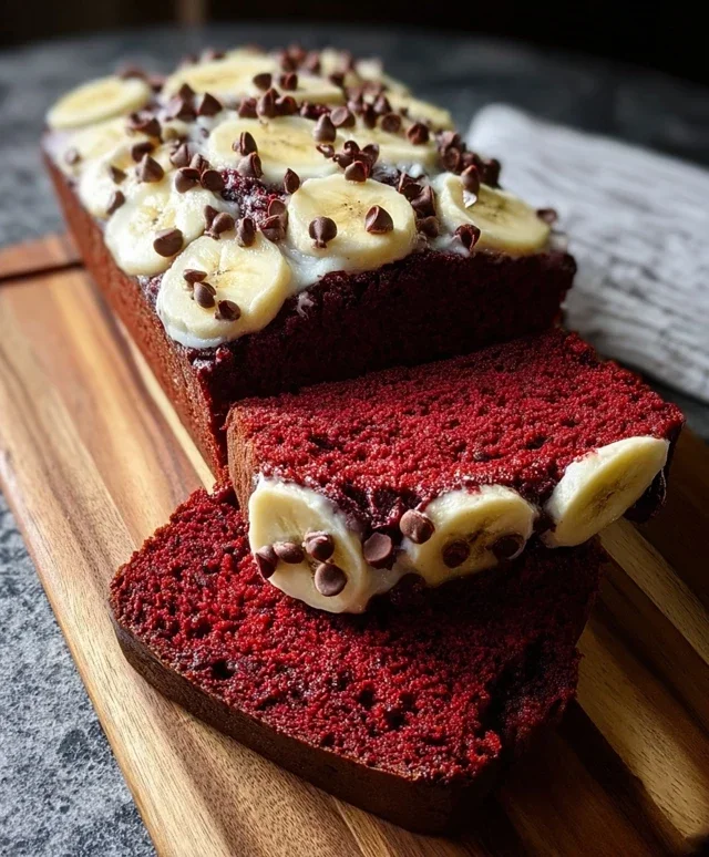 Red Velvet Banana Bread