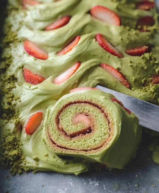 Strawberry Matcha Latte Rolls