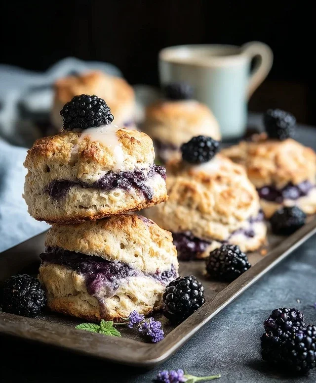 Blackberry Lavender Scones