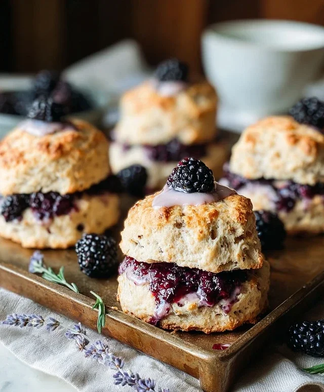 Blackberry Lavender Scones