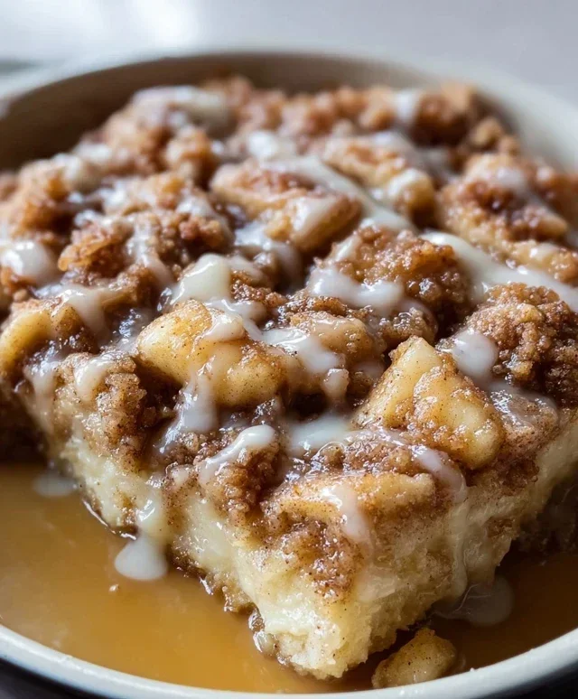 Apple Crisp Cinnamon Roll Casserole