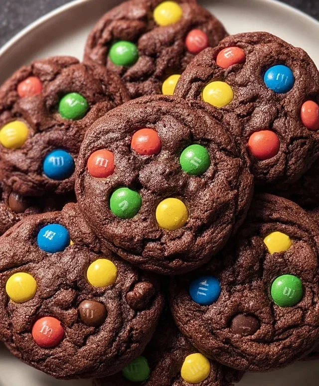 Chocolate M&M Cookies