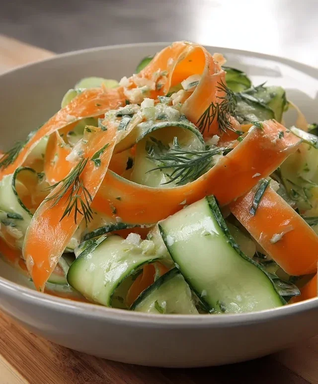 Carrot and Cucumber Ribbon Salad