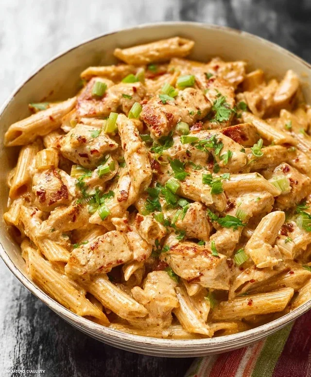 Crock Pot Creamy Cajun Chicken Pasta