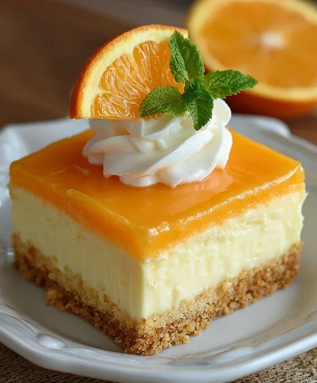 Orange Creamsicle Cheesecake Bars