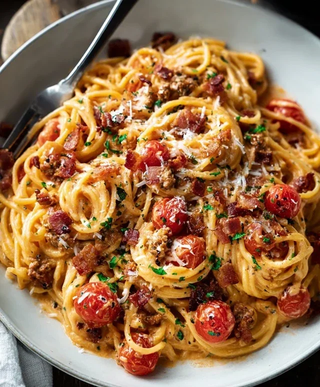 Beef Beef Bacon Pasta