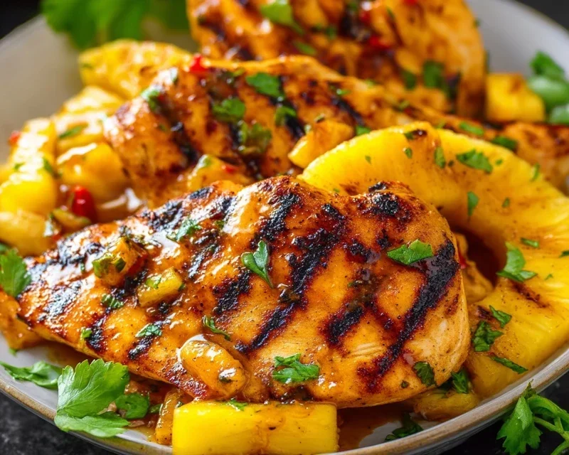 Grilled Mango Pineapple Chicken