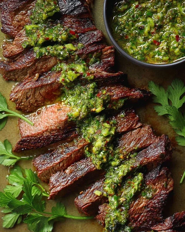 Skirt Steak Marinade Recipe with Chimichurri Recipe