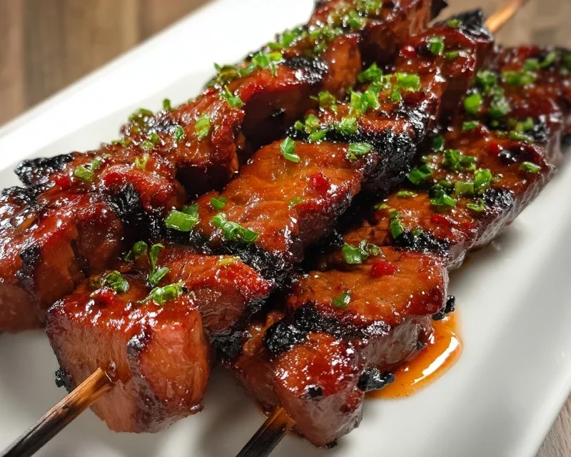 BBQ Beef Skewers with Filipino BBQ Marinade