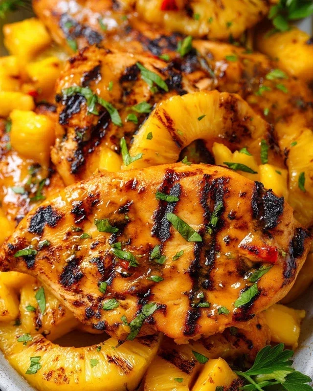Grilled Mango Pineapple Chicken