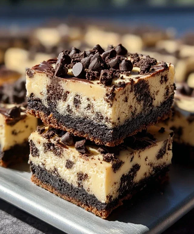 Chocolate Chip Oreo Cheesecake Bars