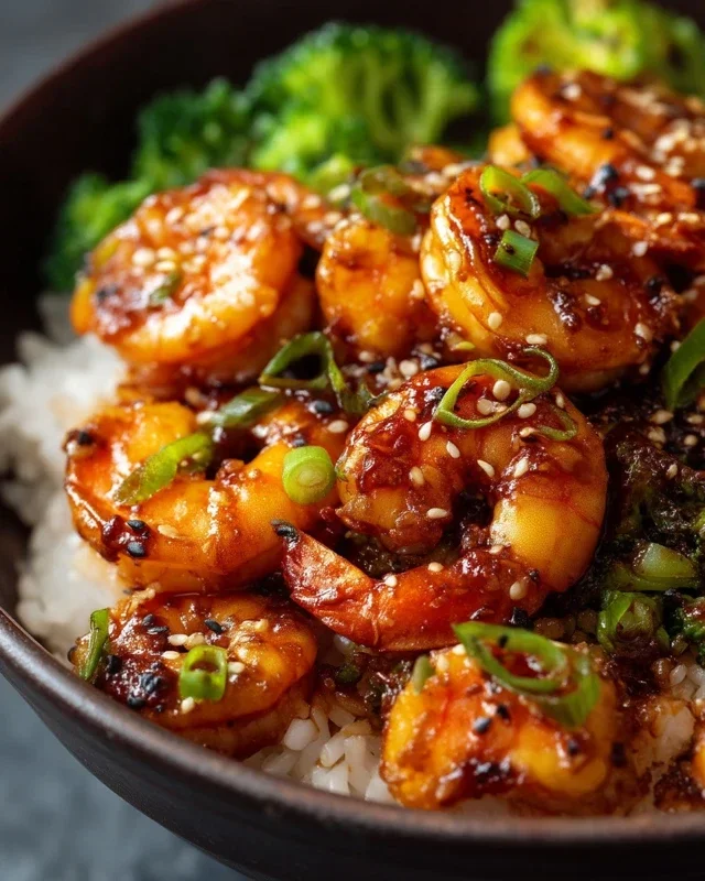Honey Garlic Shrimp Bowls