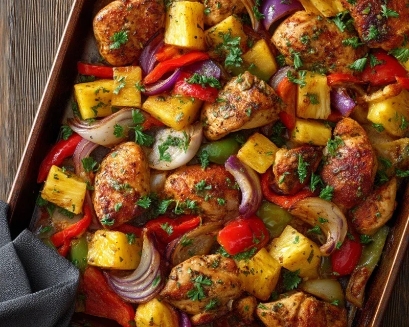 Hawaiian Chicken Sheet Pan
