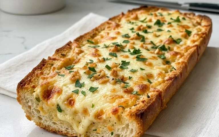 BEST CHEESY GARLIC BREAD RECIPE