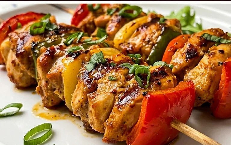 Air Fryer Chicken Skewers (VIDEO)