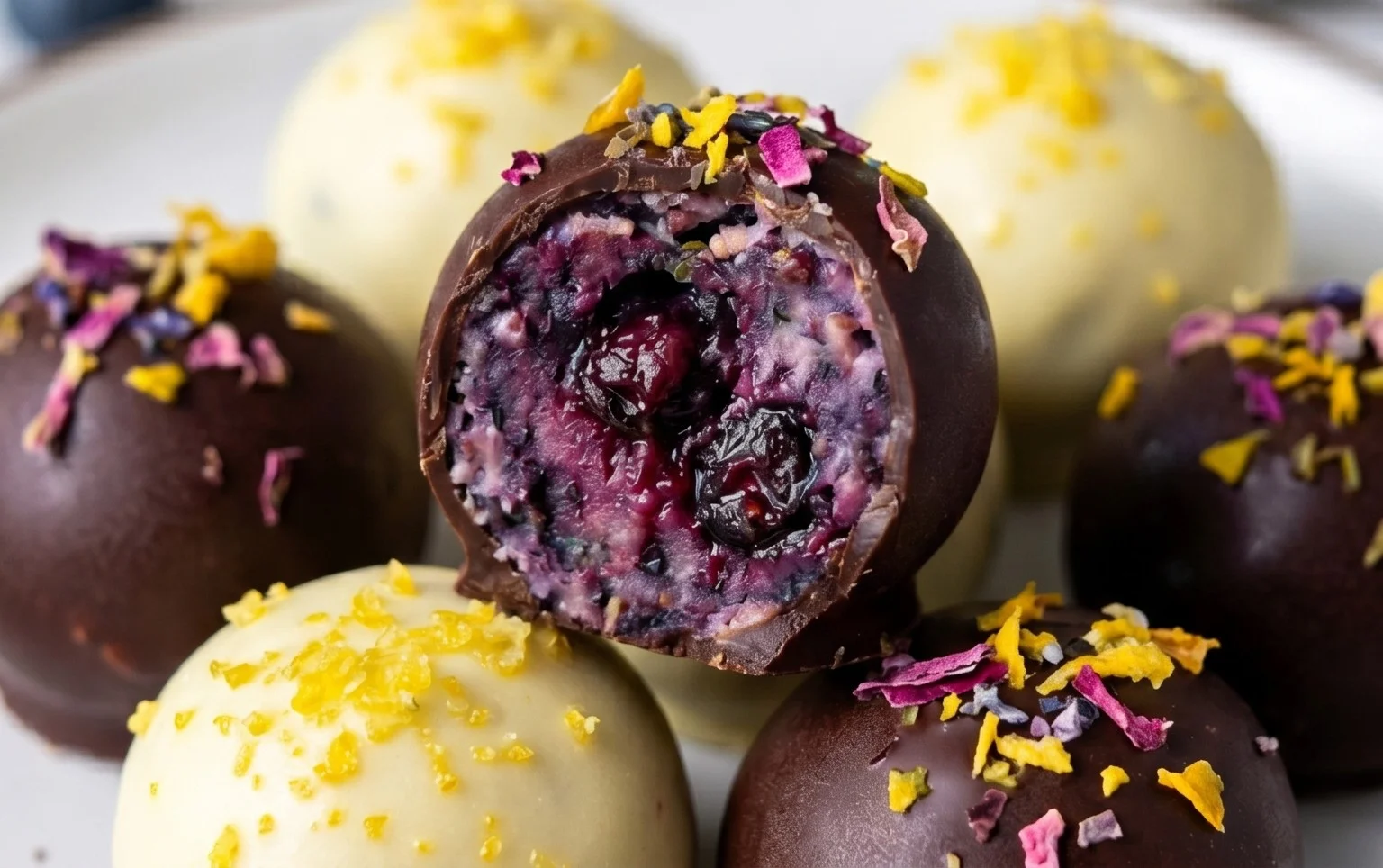 LEMON BLUEBERRY TRUFFLES 